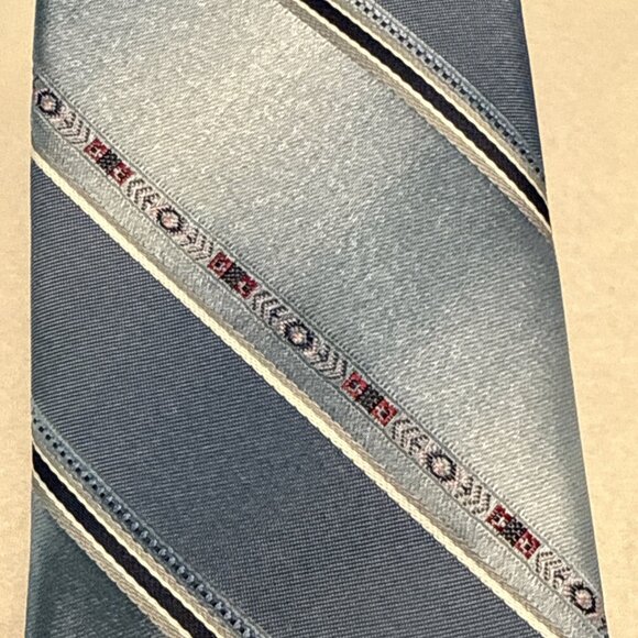 VTG Sears The Mens Store Tie Blue Striped 3" W x 55 1/2” L - Picture 3 of 8